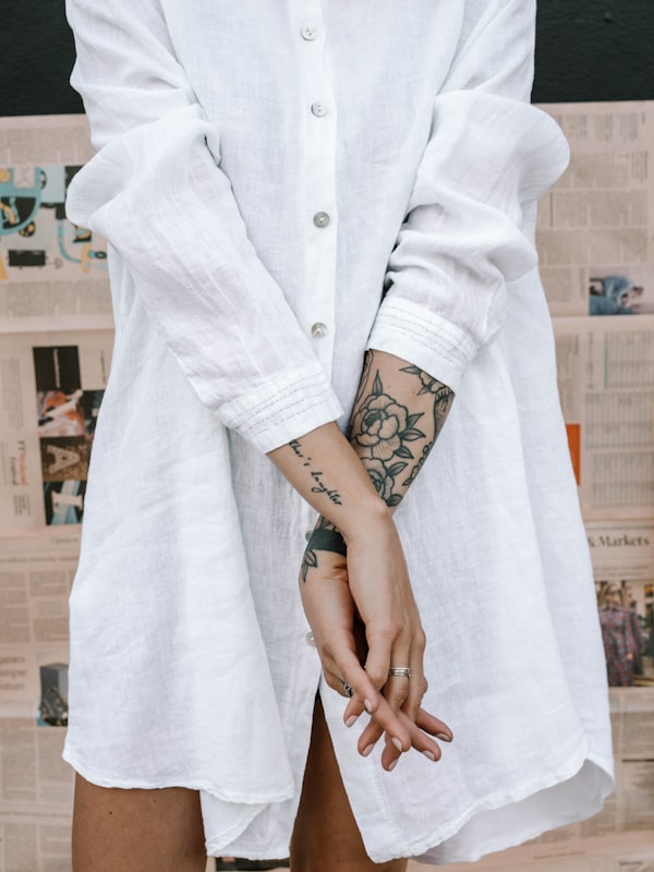 Camicia in lino morbido colore bianco naturale